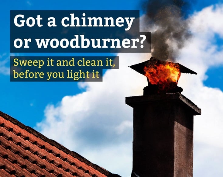 Recent increase in chimney fires in our area – so if you haven’t had yours swept recently, now is the time to get it done