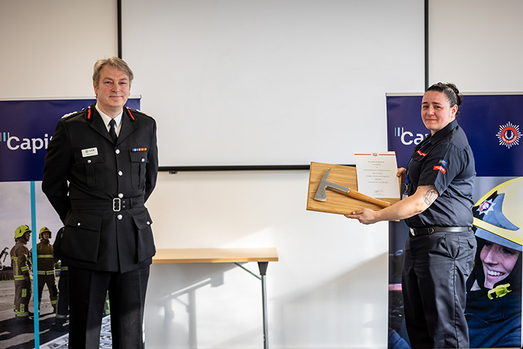 Lisa wins Silver Axe as top recruit from new intake