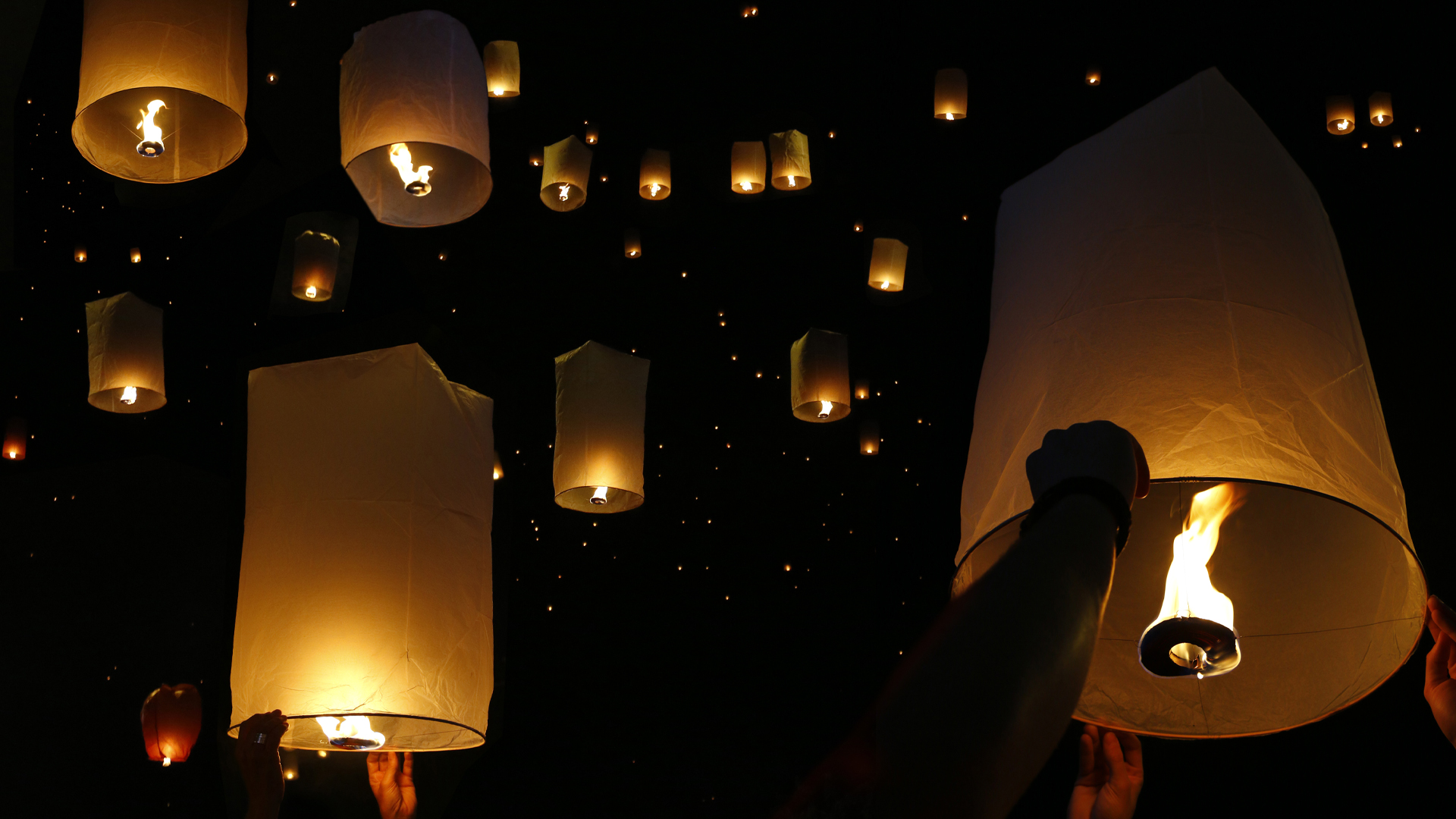 Chinese sky lanterns