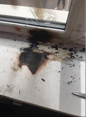 windowsill scorching Kidderminster July 2022