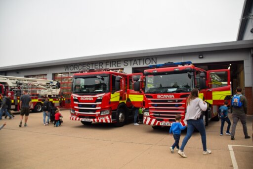 Image from open day at Worcester fire station.