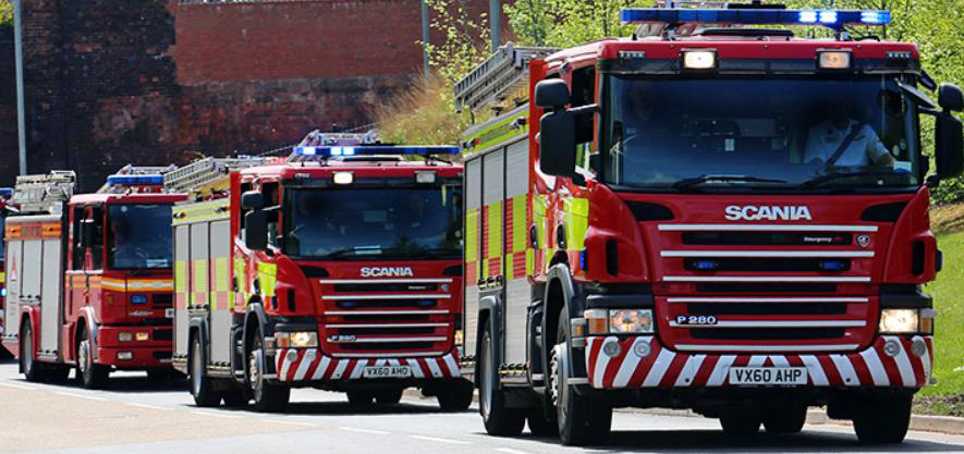 Fire at industrial premises in Rotherwas, Hereford