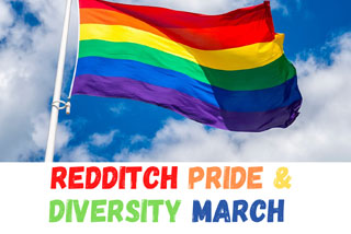 Rainbow flag for Redditch Pride