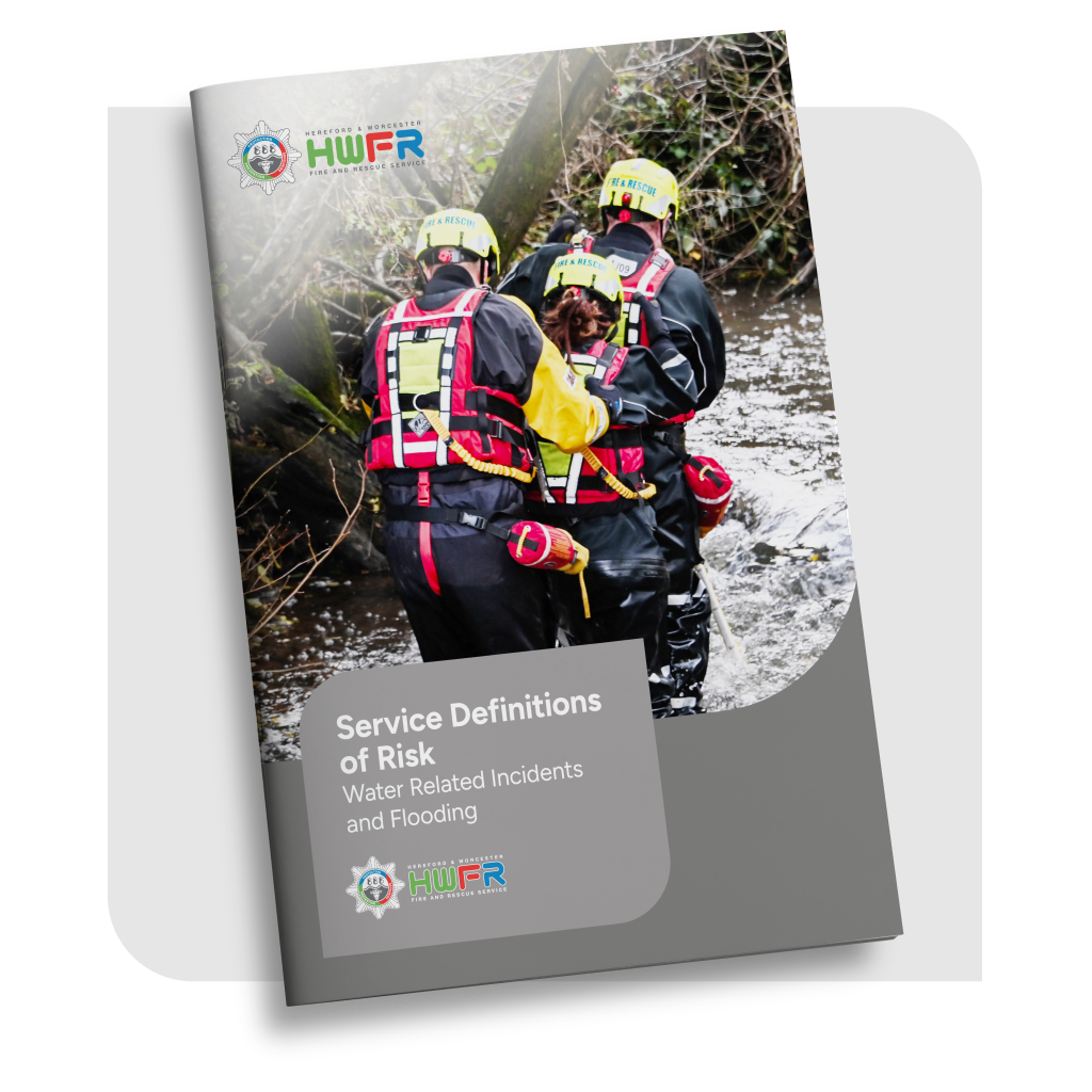 Cover image of the Service Definitions of Risk: Water Related Incidents and Flooding.