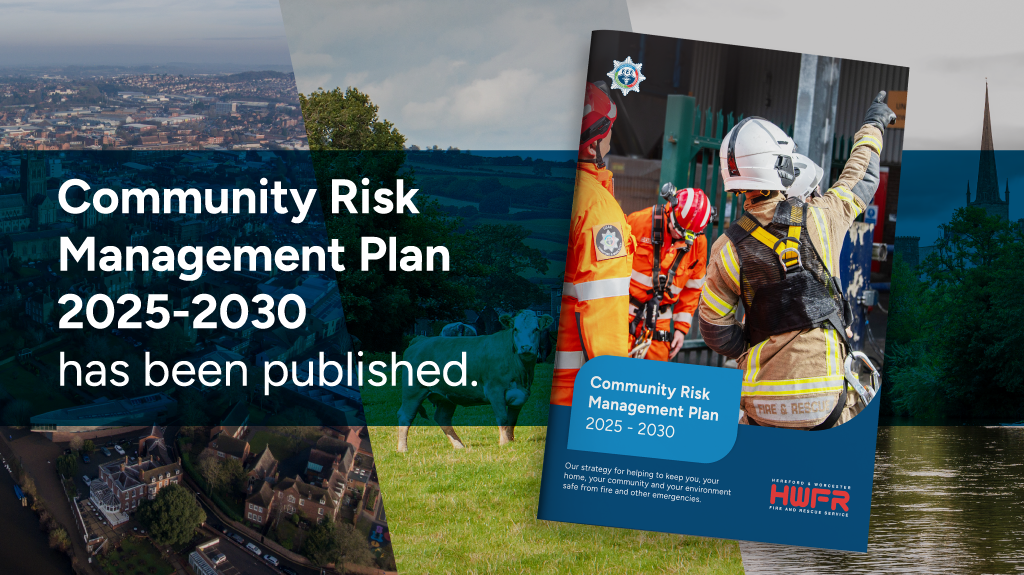 Image of the CRMP Front Cover and the text: Our Community Risk Management Plan 2025-2030 has been published.